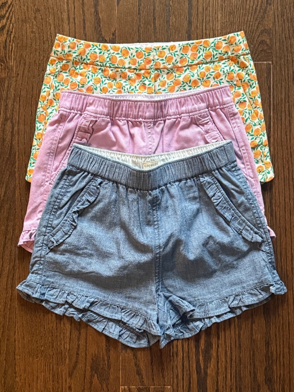 3 Pair NWT Crewcuts Girls Size 8 Shorts